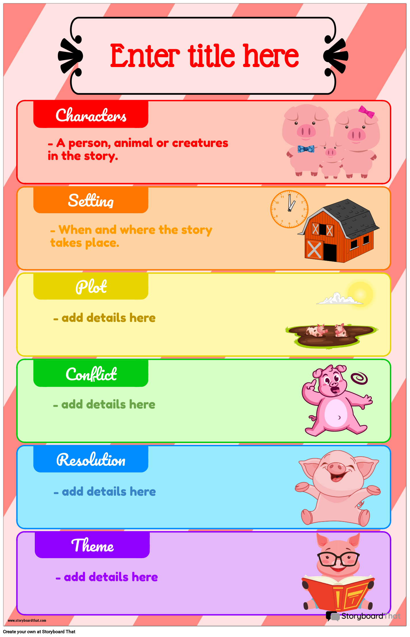 Pig-themed Story poster