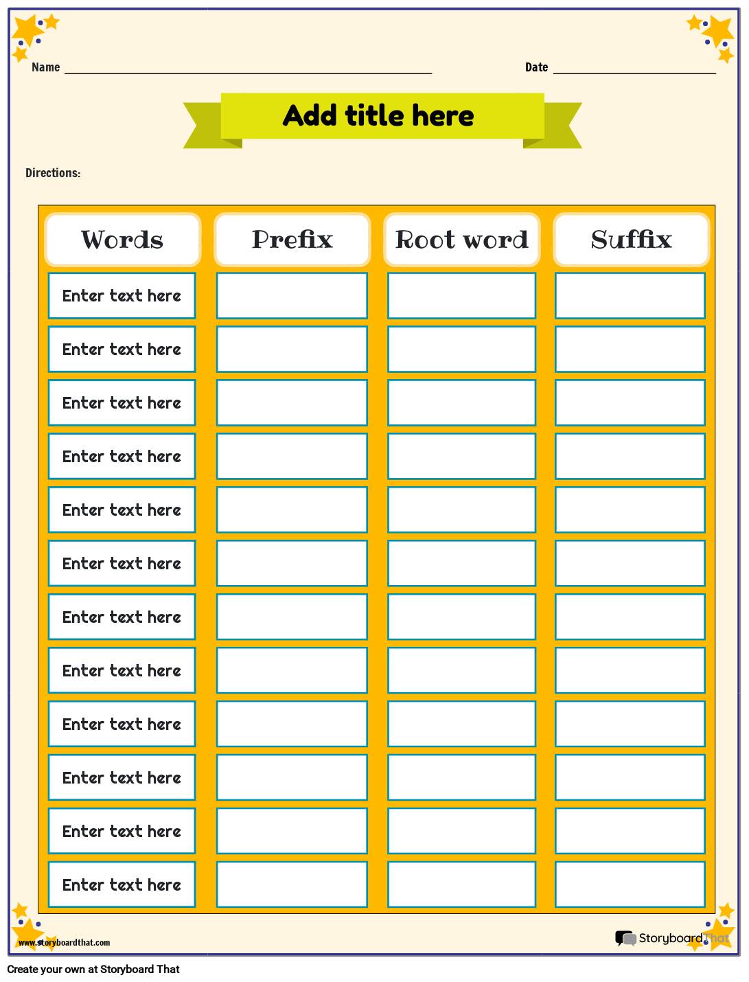 Prefix Suffix and Root Word Activity Worksheet