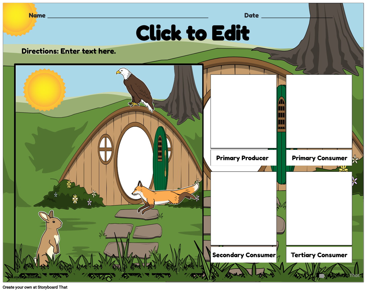 Food Chain And Web Worksheets Free Customizable Templates