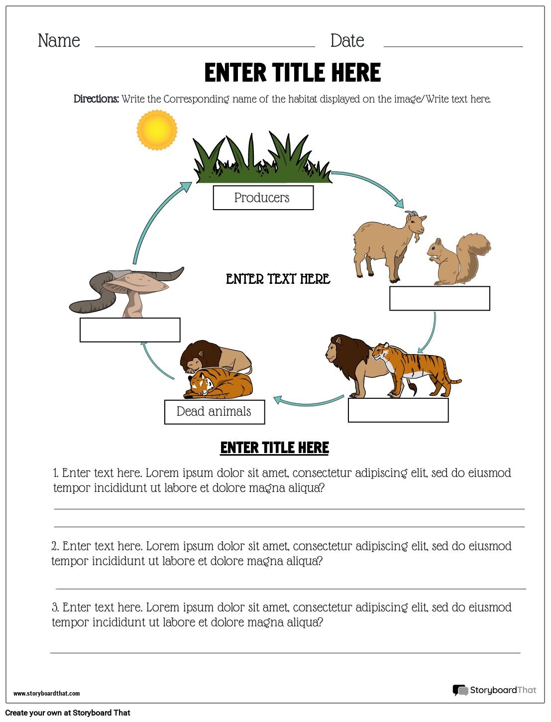 Nutrient Cycles Template
