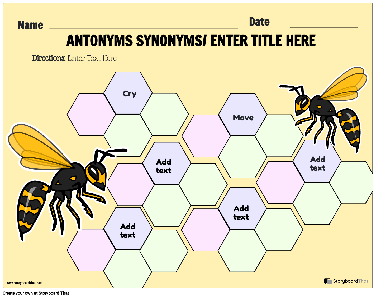 Printable Worksheet for Antonyms and Synonyms