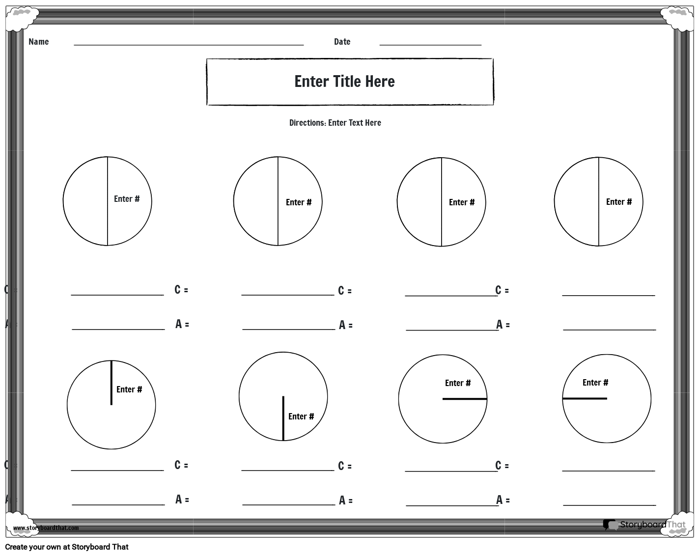 Area Circumference Worksheets Free Circle Worksheets