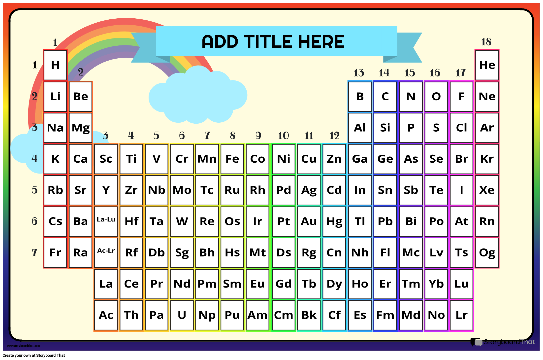 Rainbow-theme Elements Graphic