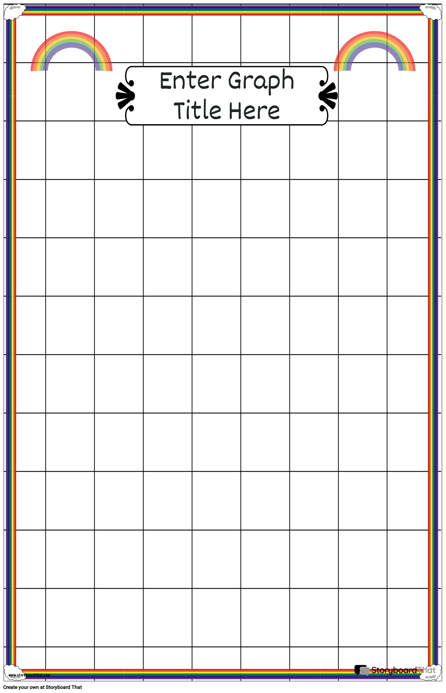 Rainbow Themed Graph or Dot Paper Poster