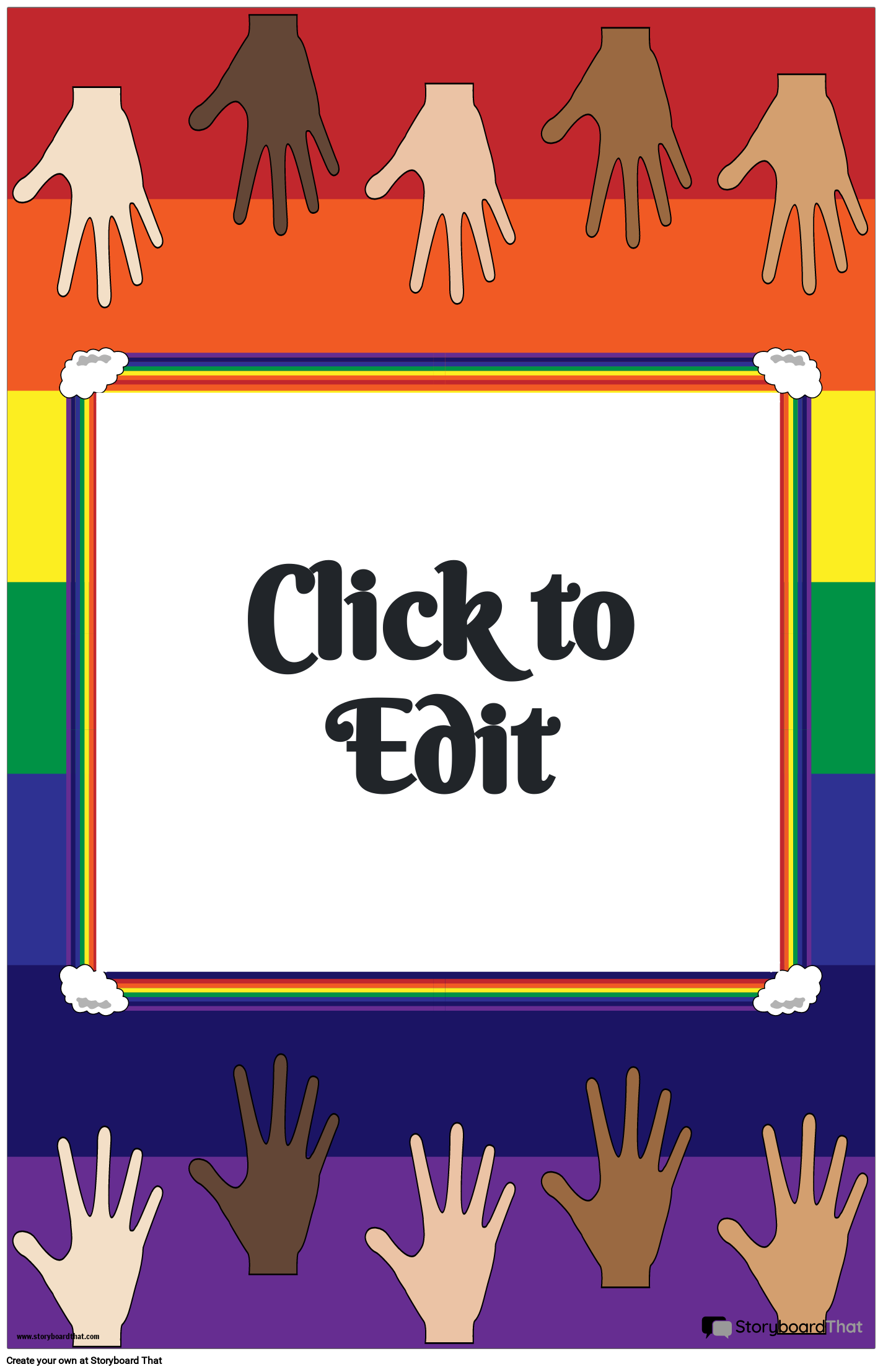 Rainbow-themed Welcome Poster
