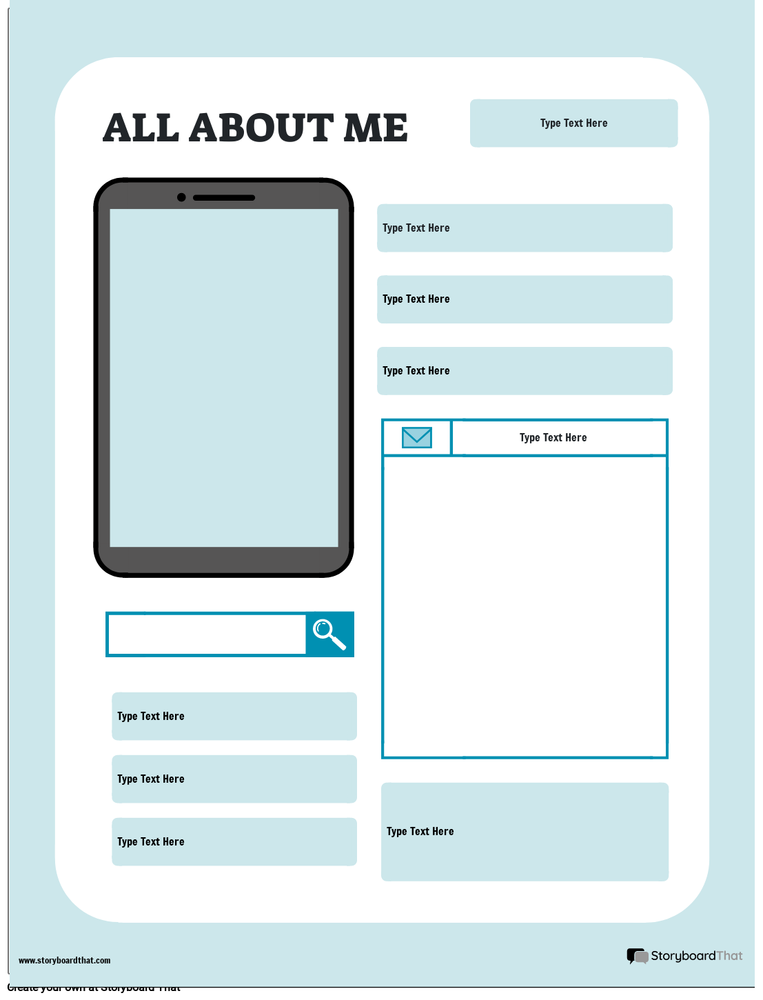 Selfie All About Me Printable
