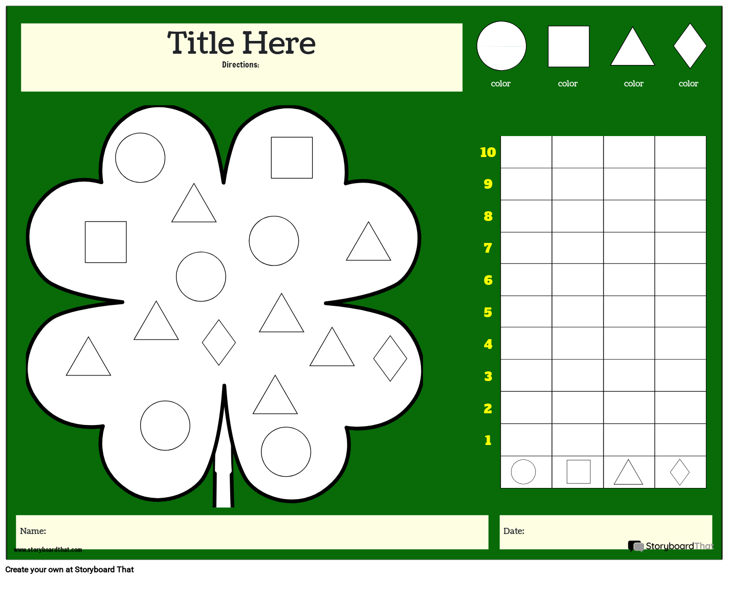 St. Patrick's Graphing Worksheet