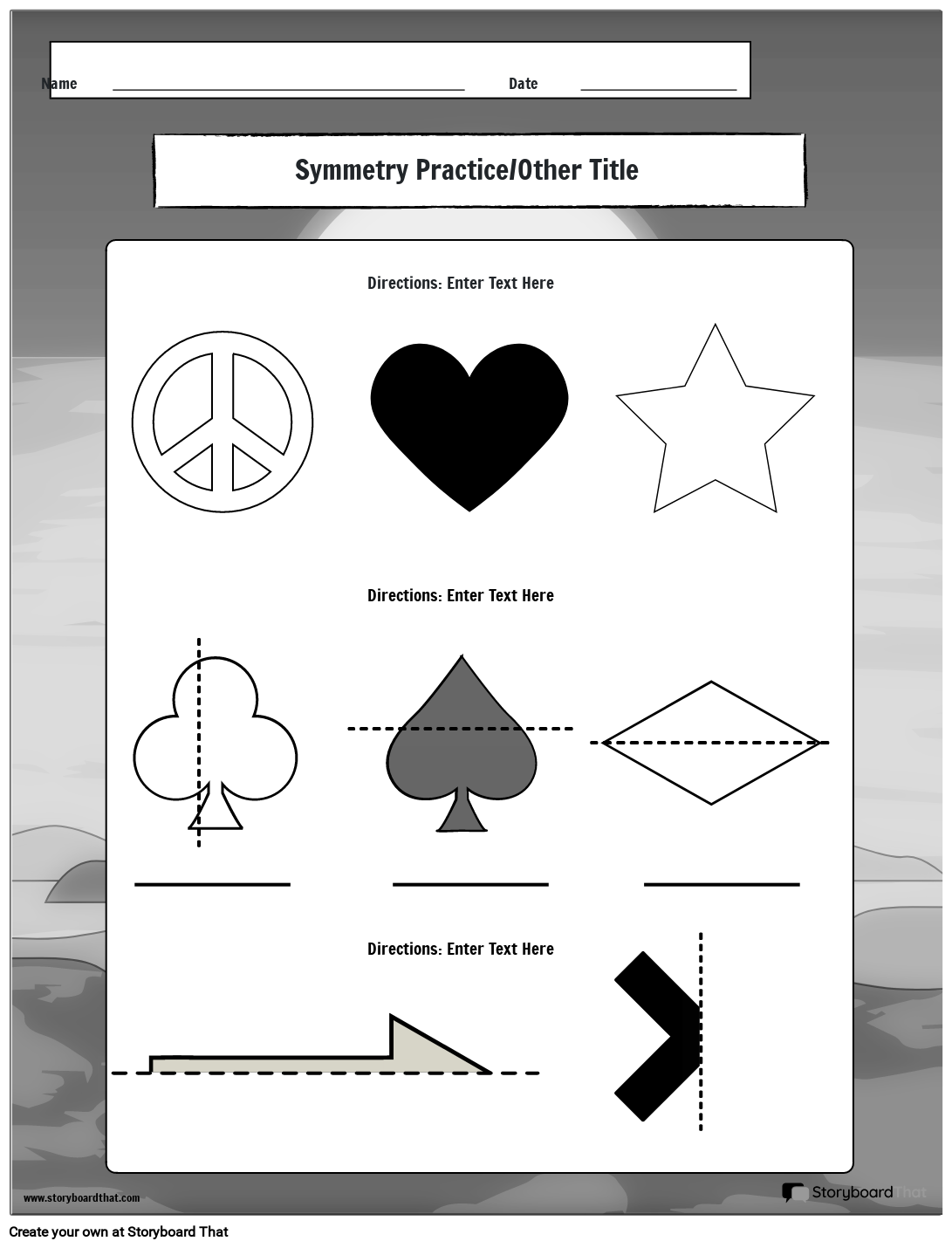 drawing lines of symmetry worksheets
