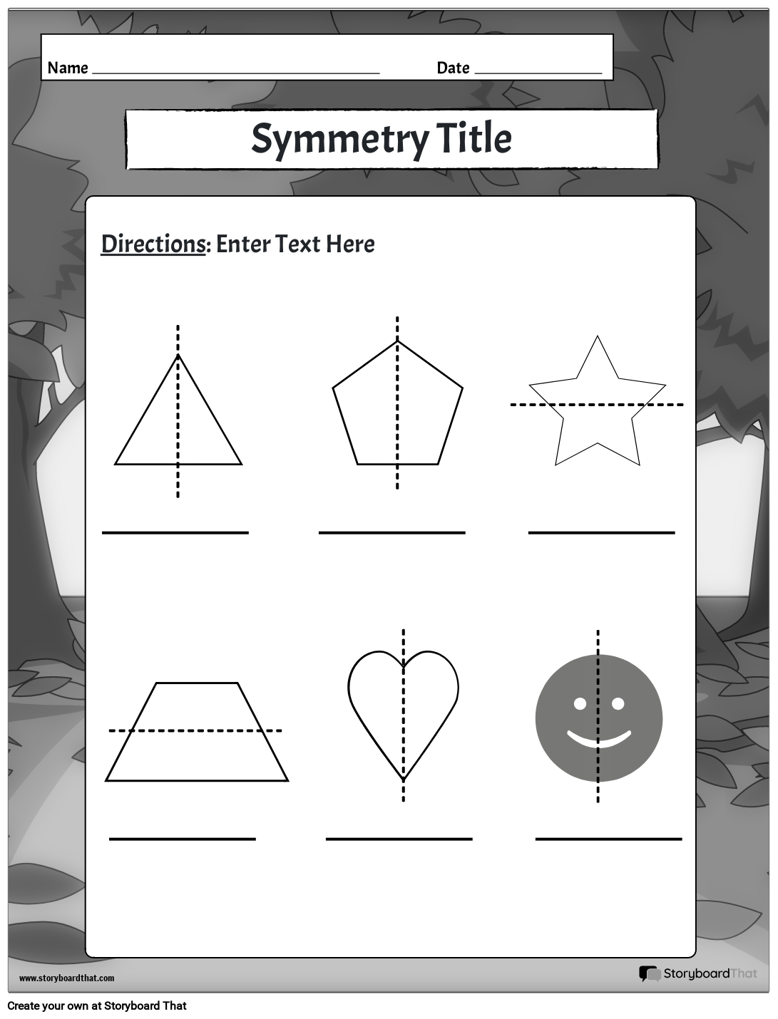 symmetry kindergarten worksheets