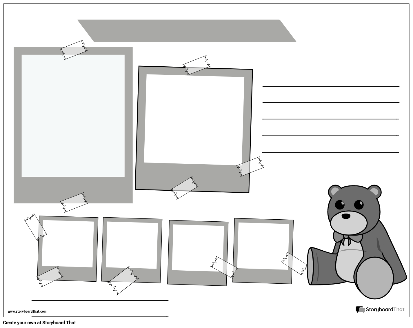 Teddy bear themed scrapbook