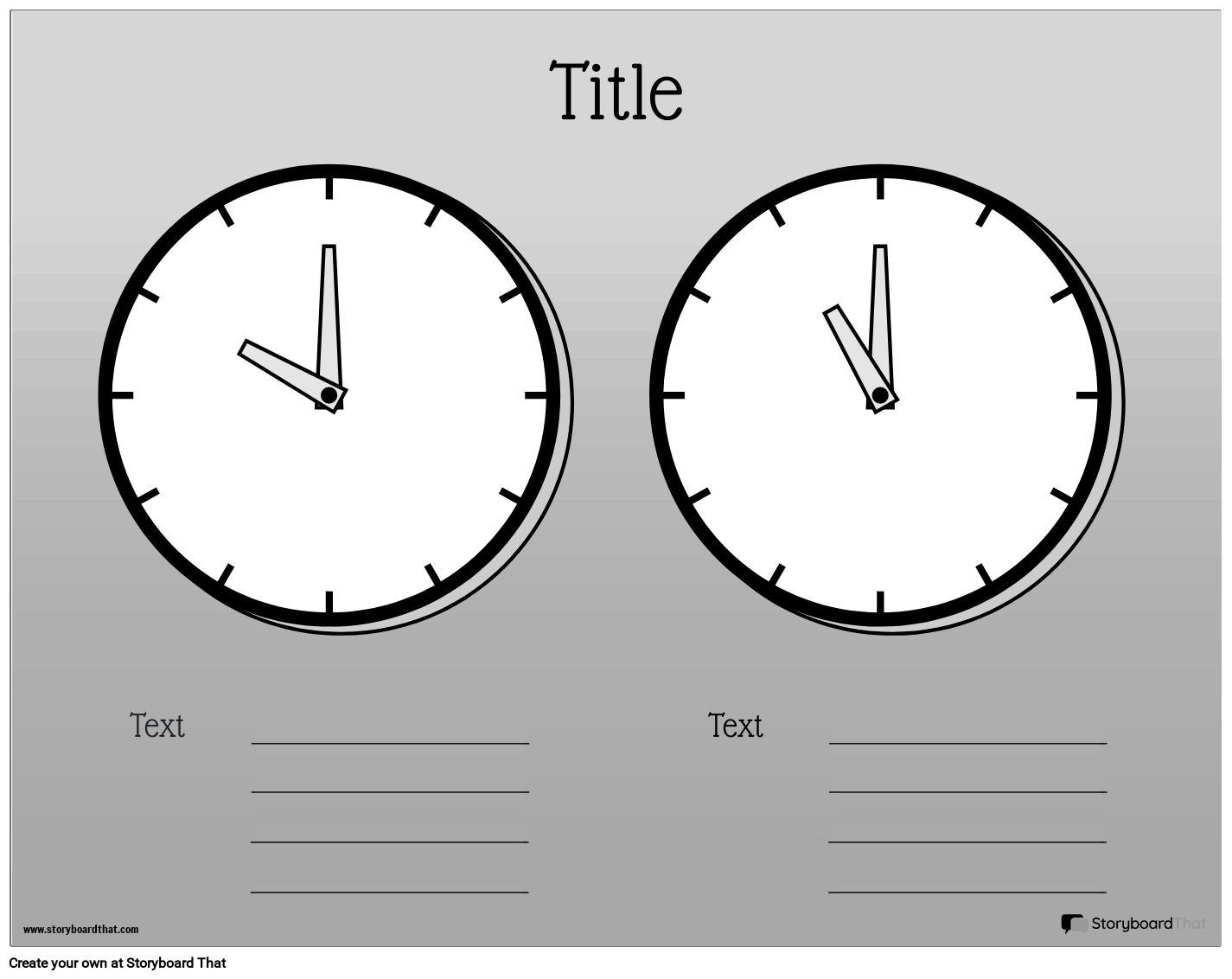 Free Telling Time Clock Template