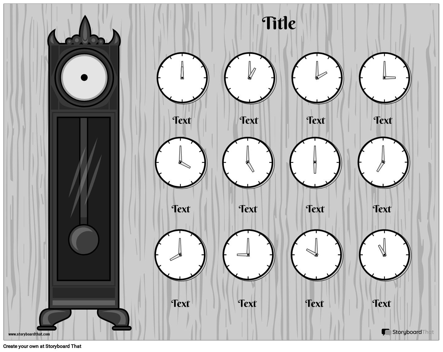 Free Printable Telling Time Worksheet with Grandfather Clock