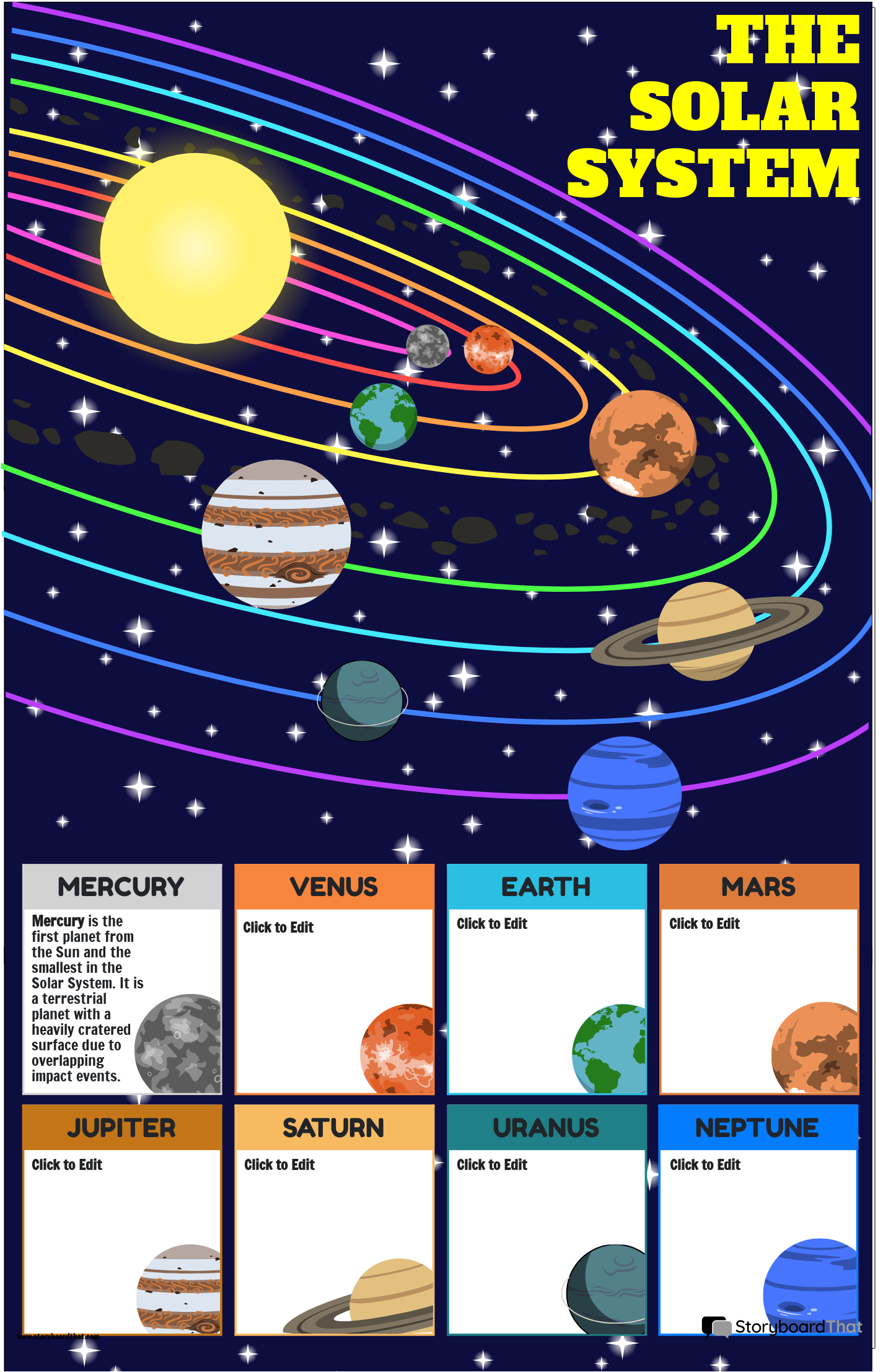 Planets Educational Graphic
