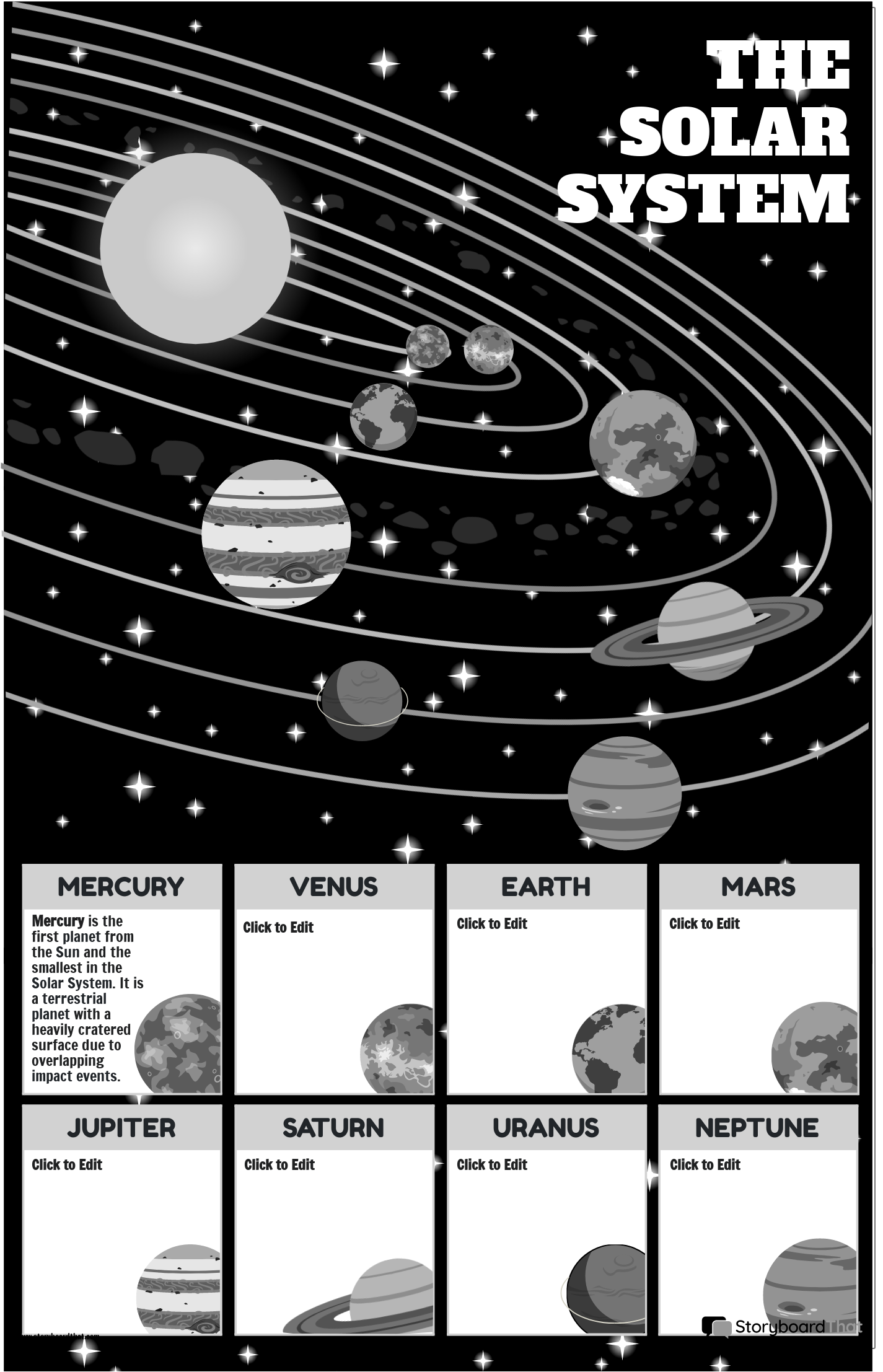 The Solar System Educational Graphic