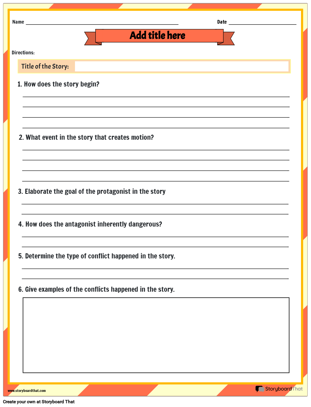 External Conflicts Worksheet