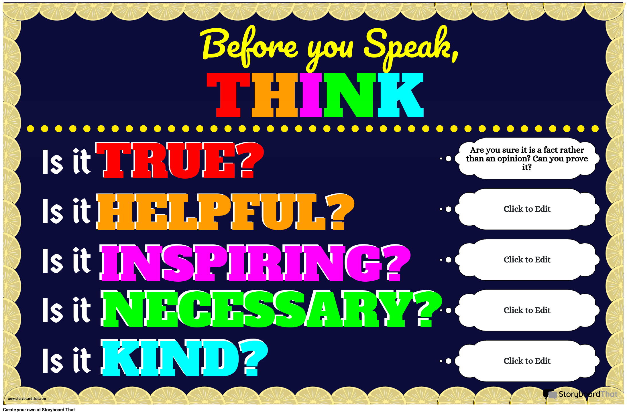 Think before you speak Motivational Poster