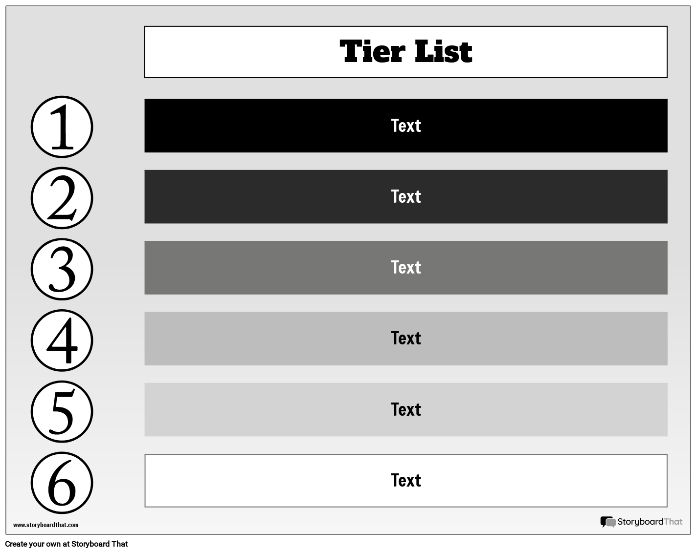 Tier List Template