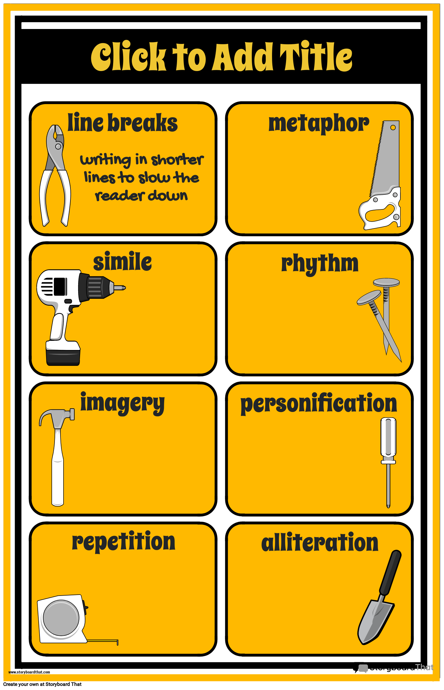 Toolkit Themed Poetry Poster Template
