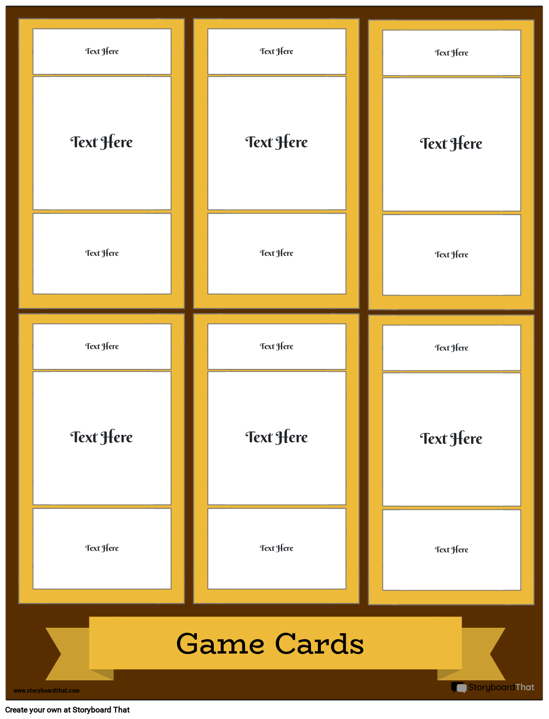 Game Card Maker — Create Playing Cards | StoryboardThat