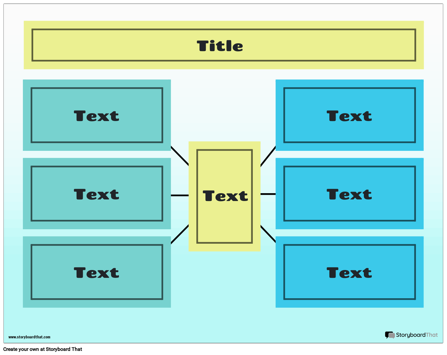 Text Structure Template with Blue & Yellow Boxes