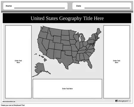 US Geo landscape Black and White 3