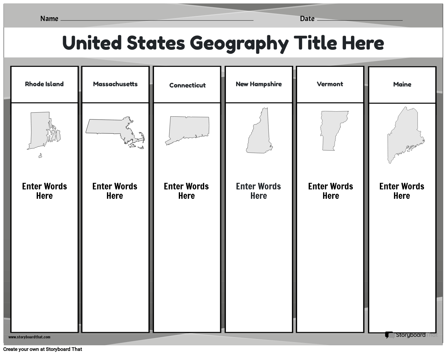 US Geo landscape Black and White 4