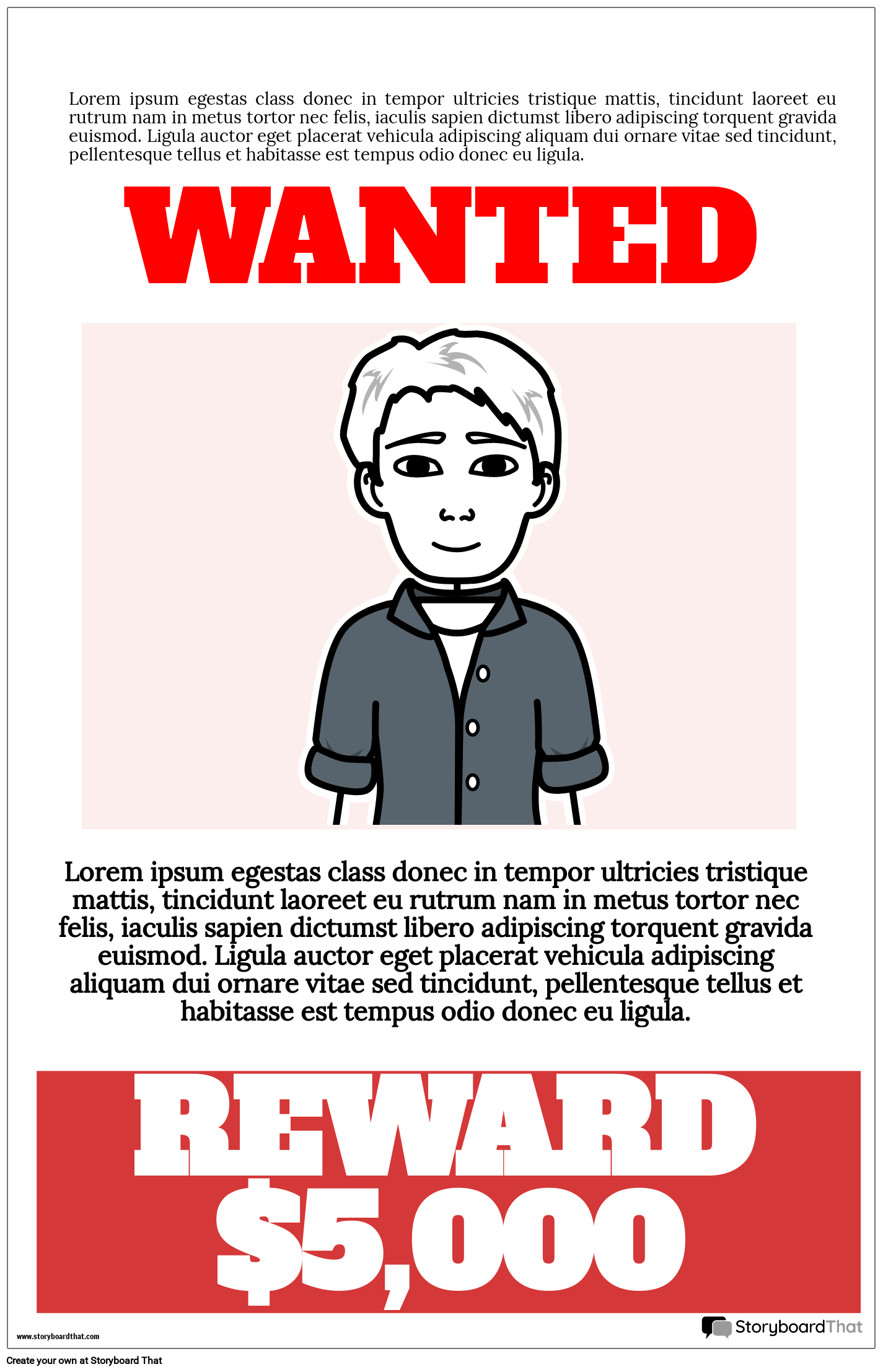 Wanted Poster with reward