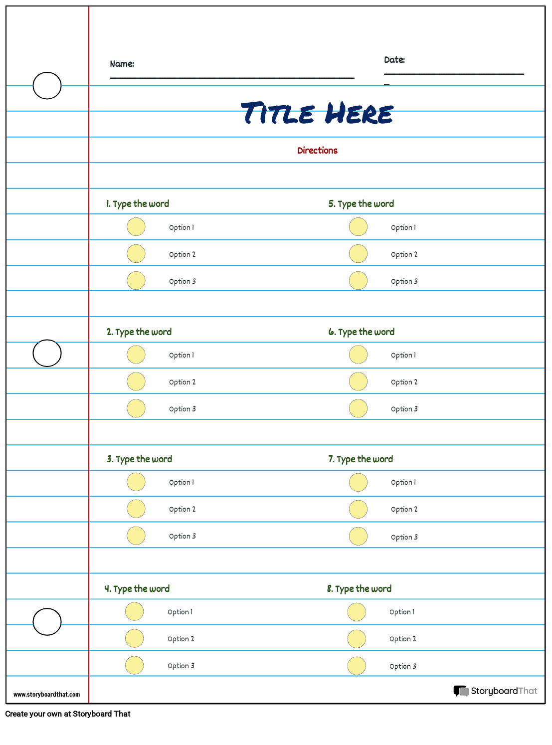 Word Meaning Activity For Kids Storyboard By Templates