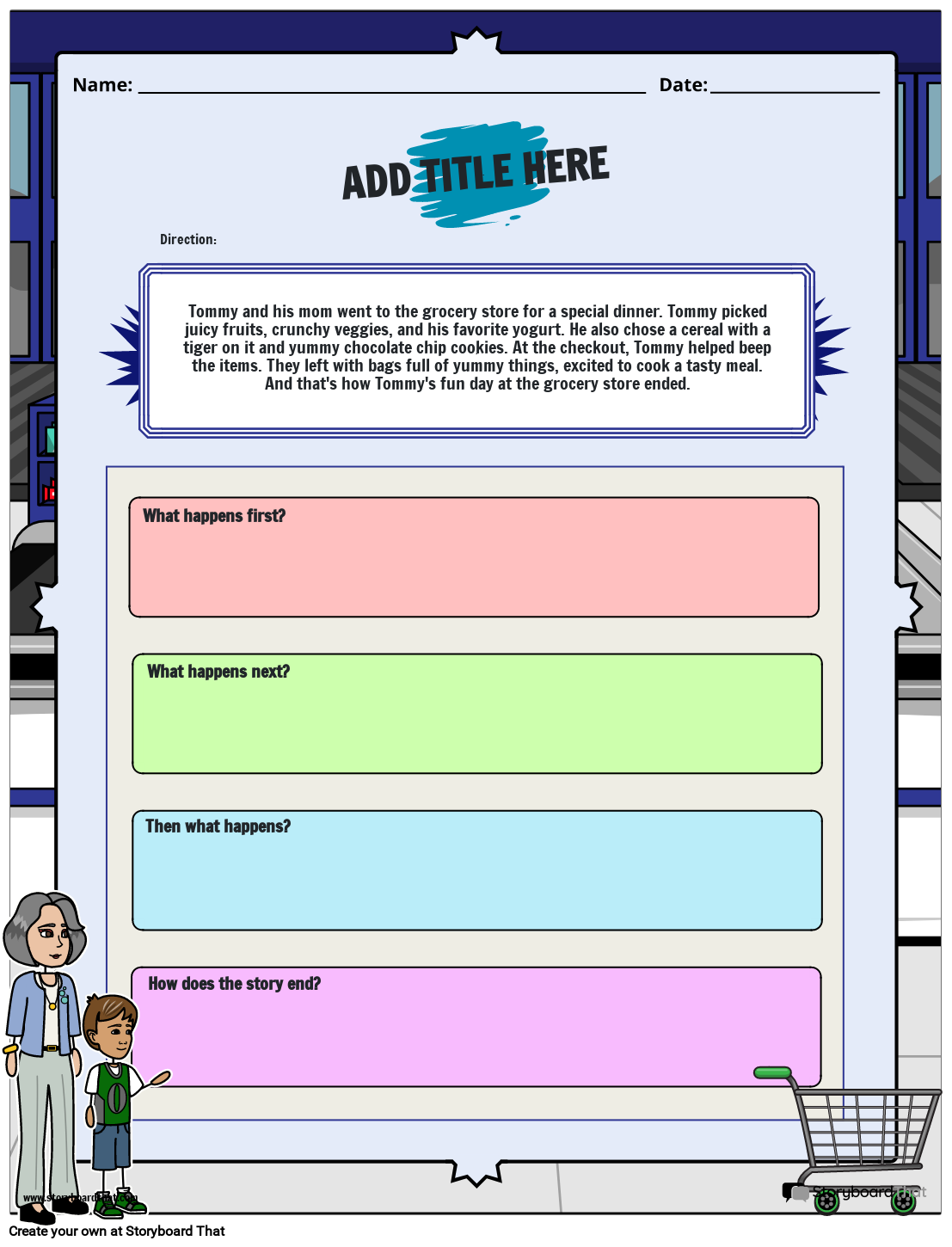 Writing the Story Sequence Worksheet