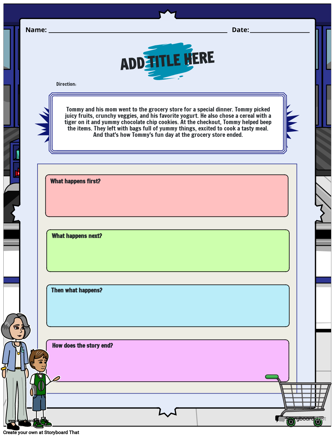 Story Sequencing Worksheets For Students StoryboardThat