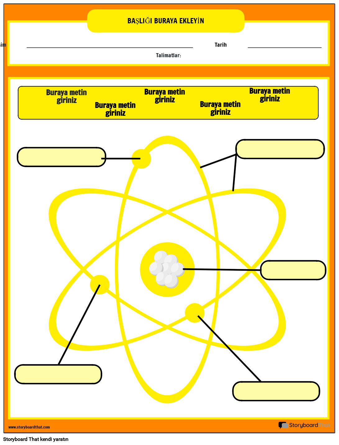 Atom Çalışma Sayfası Modeli