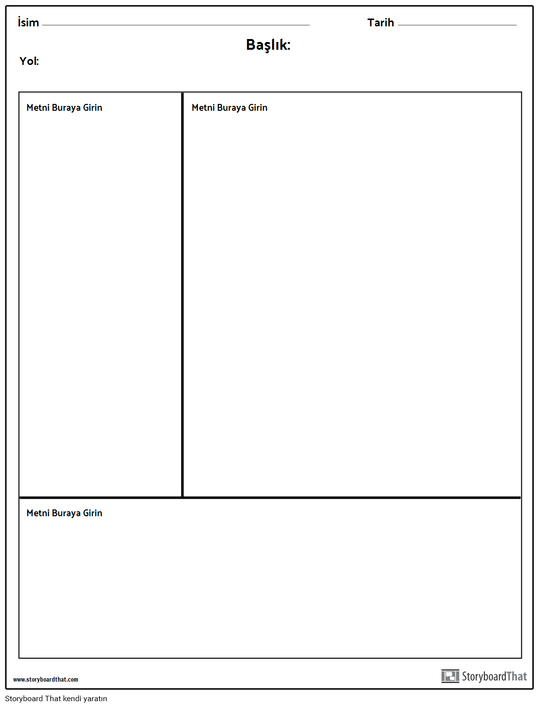 Cornell Notlar - Temel Storyboard by tr-examples