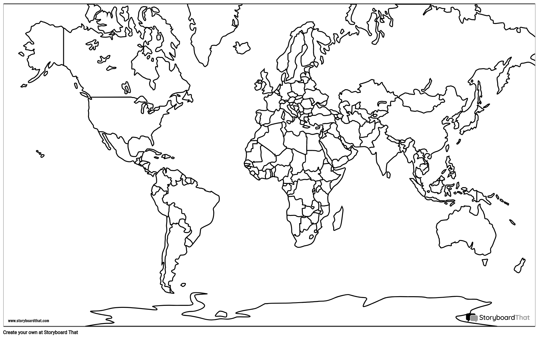 Dünya Haritası Boş Poster