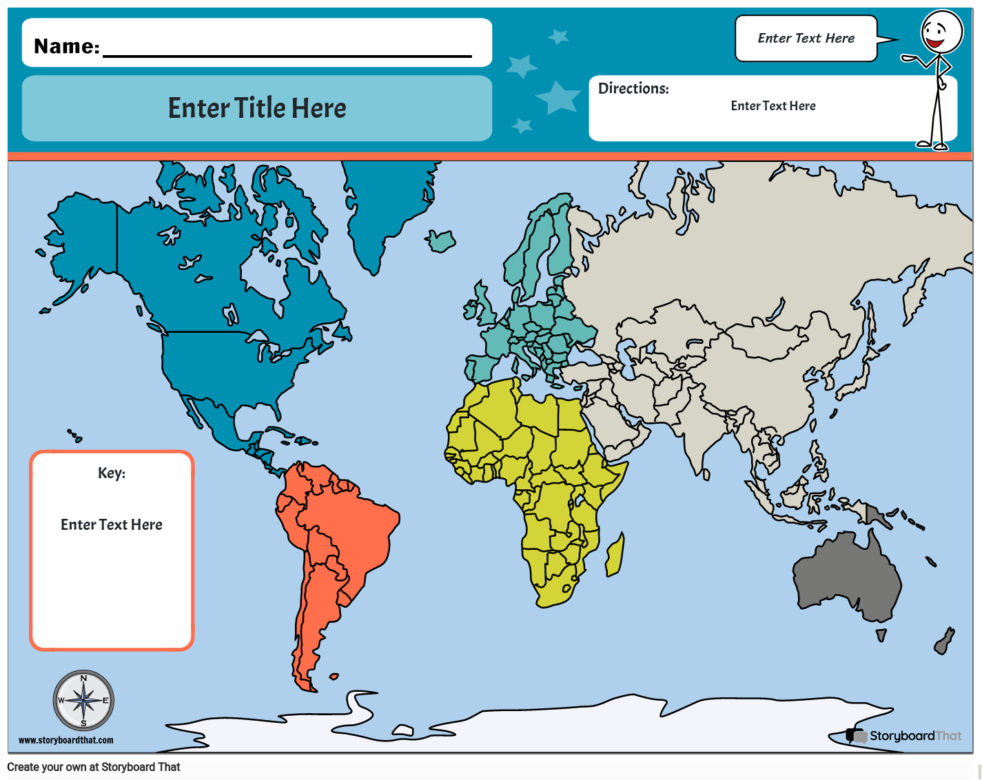 Dünya Haritası Çalışma Sayfası