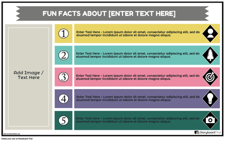 Eğlenceli Gerçekler Infographic Manzara Renk 3