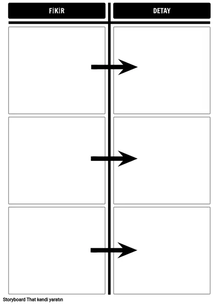 Fikir/ Ayrıntı Grafik Şablonu