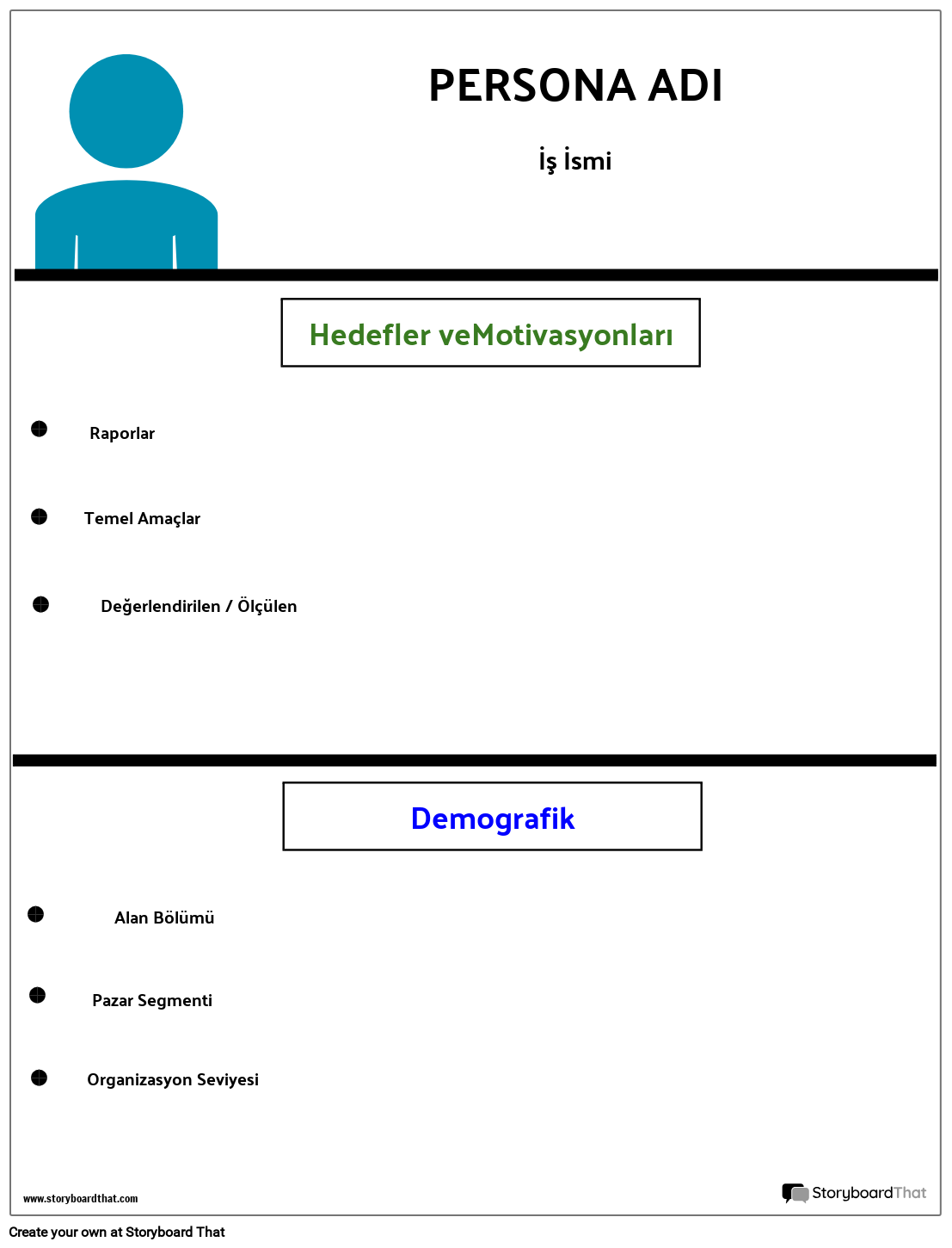 Kullanıcı Persona Şablonu