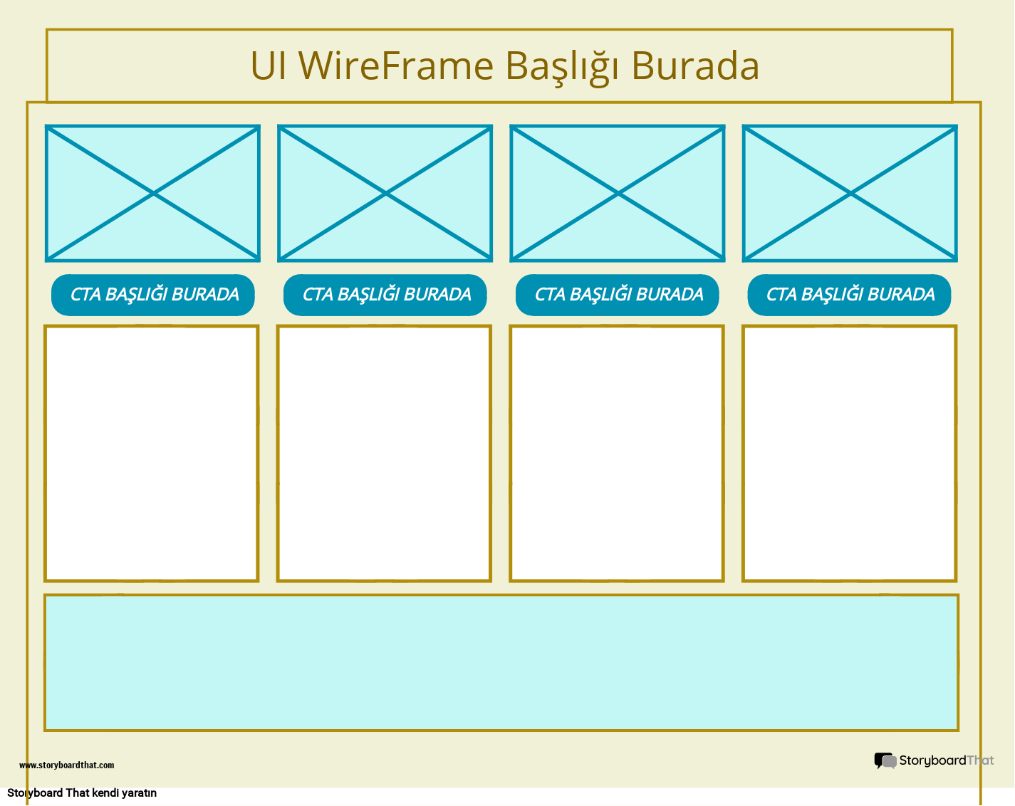Kurumsal Kullanıcı Arabirimi WireFrame Şablonu 4