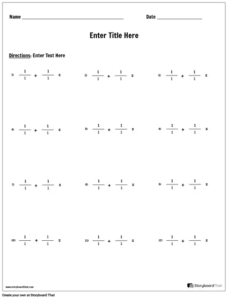Addition - Fractions