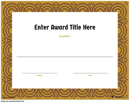 Award - Decorative Border