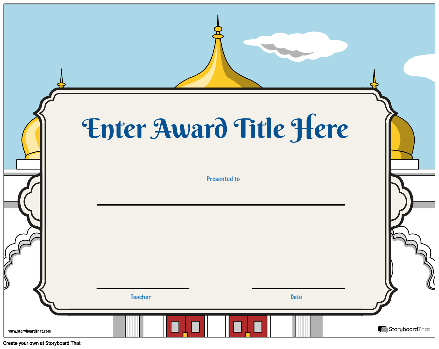 Award Page Template 2