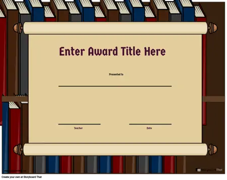Award Page Template 3