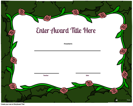 Award Page Template 4