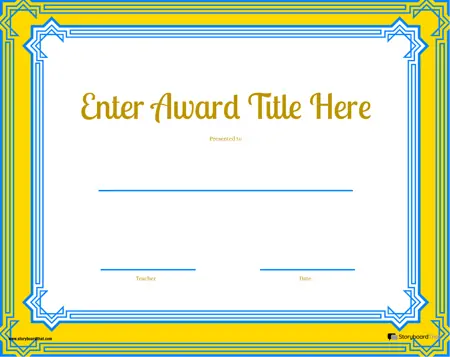 Award Page Template 6