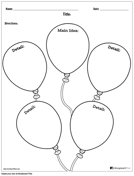 Balloon Story Map Blank