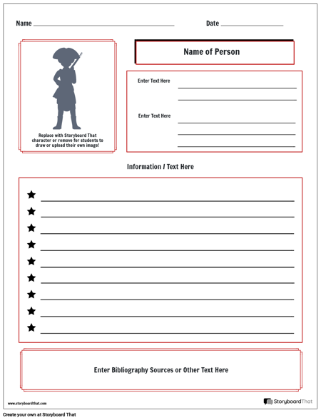 biography writing worksheet