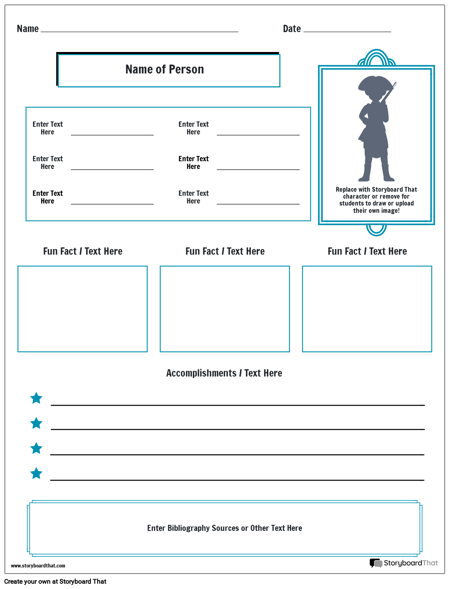 1st grade biography worksheets