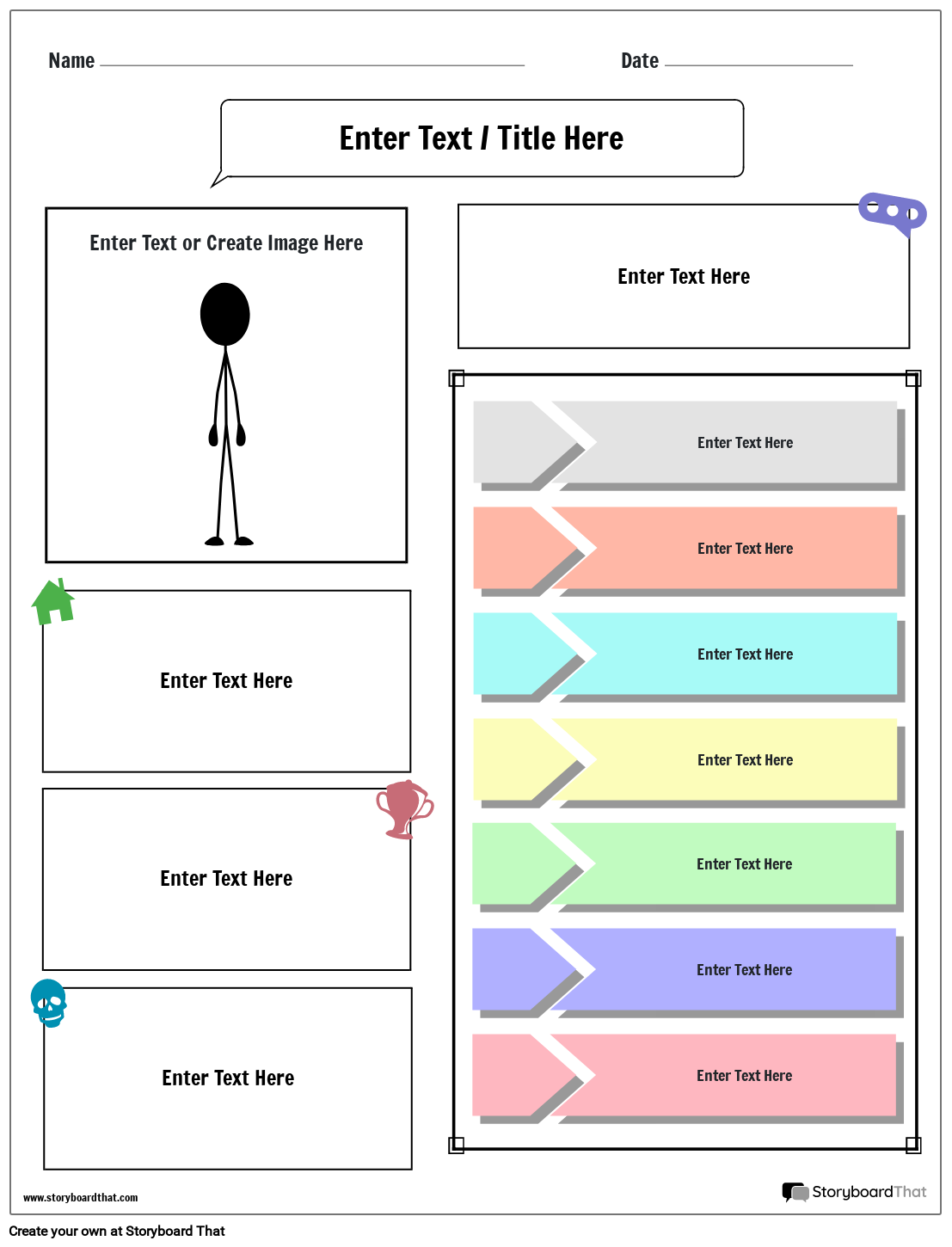 Biography Template with a Simple Character