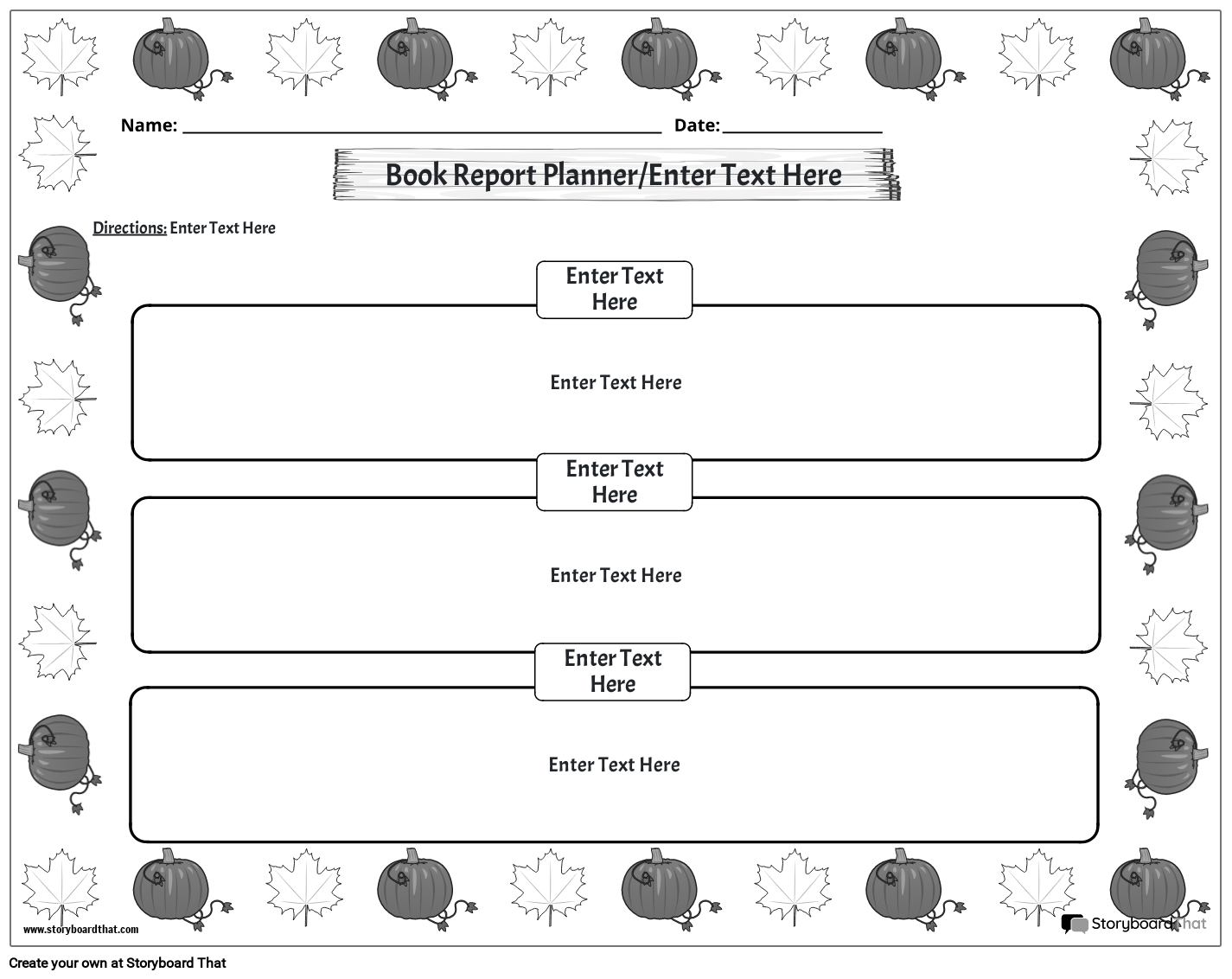 Book Report Template Book Report Maker StoryboardThat