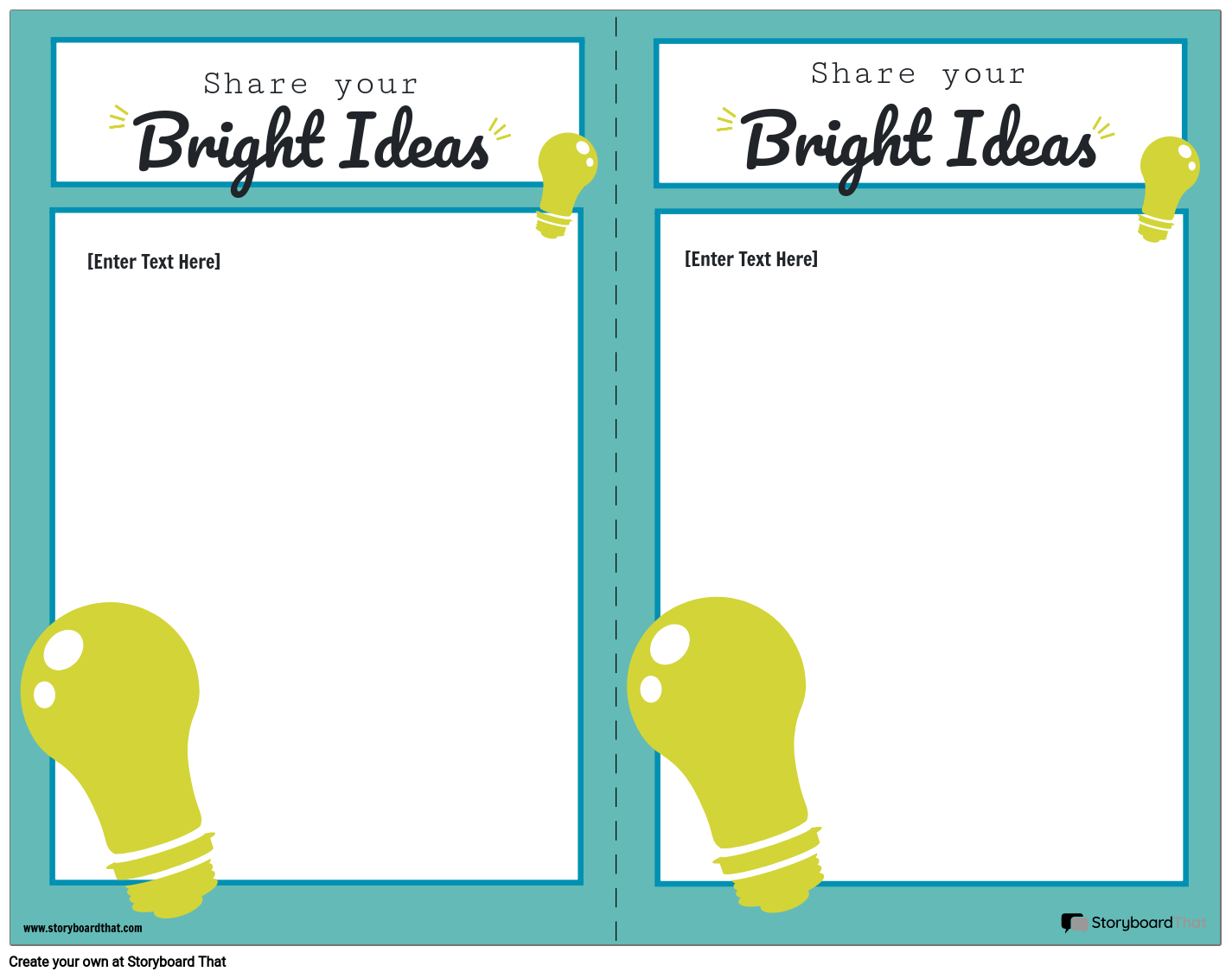 Suggestion Box Slip Template Featuring Light Bulbs